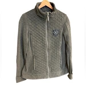 Noel Asmar M Gray Quilted Utility Jacket with elbow patches GUC